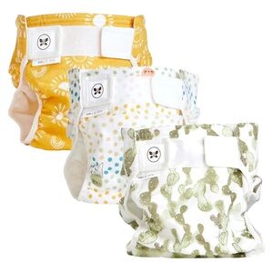 Honest Hybrid Cloth Diaper Covers Pocket-Sling Muslin 3 Pack Large New